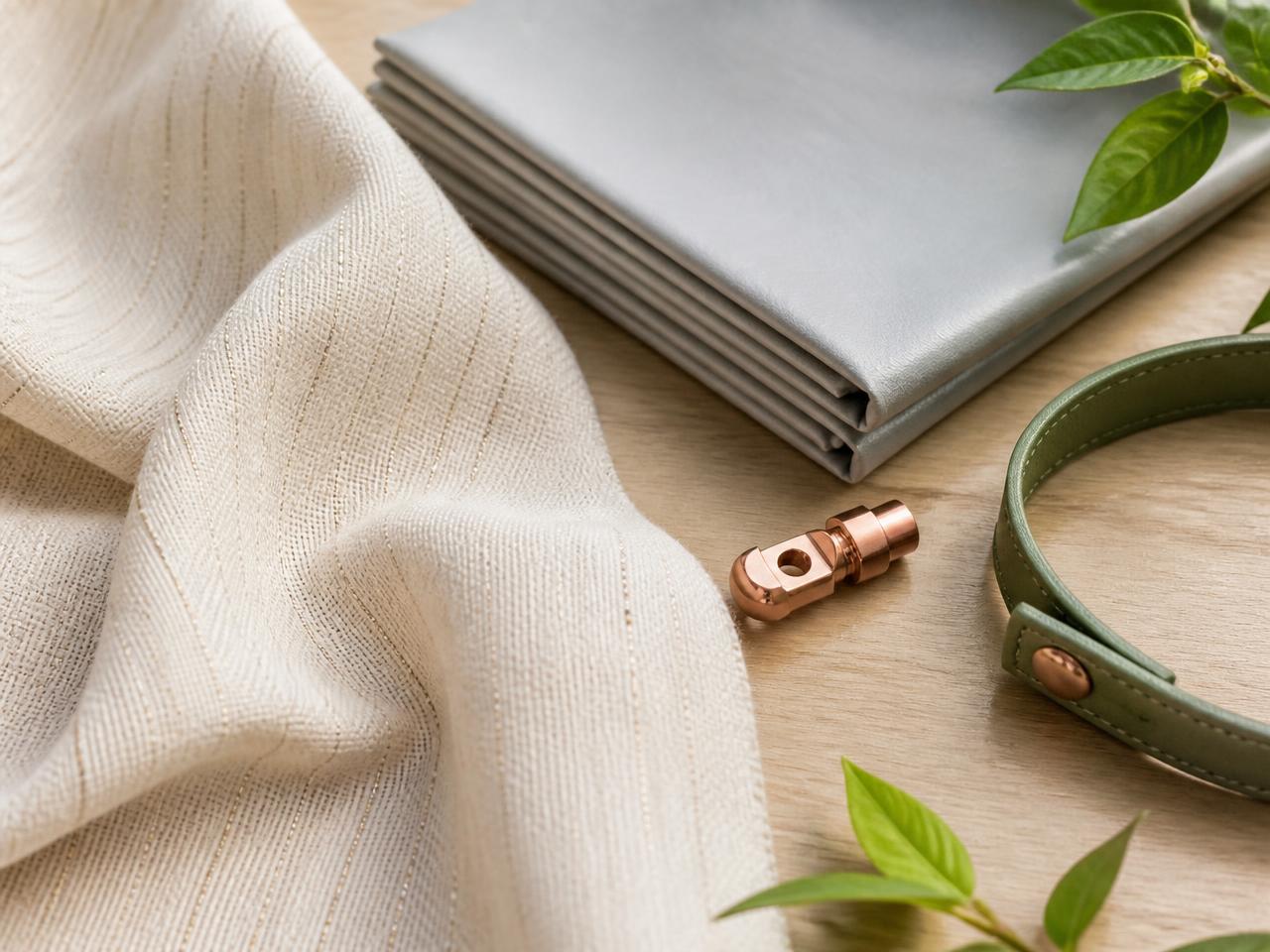 Representative materials and hardware used in Earthing Harmony products